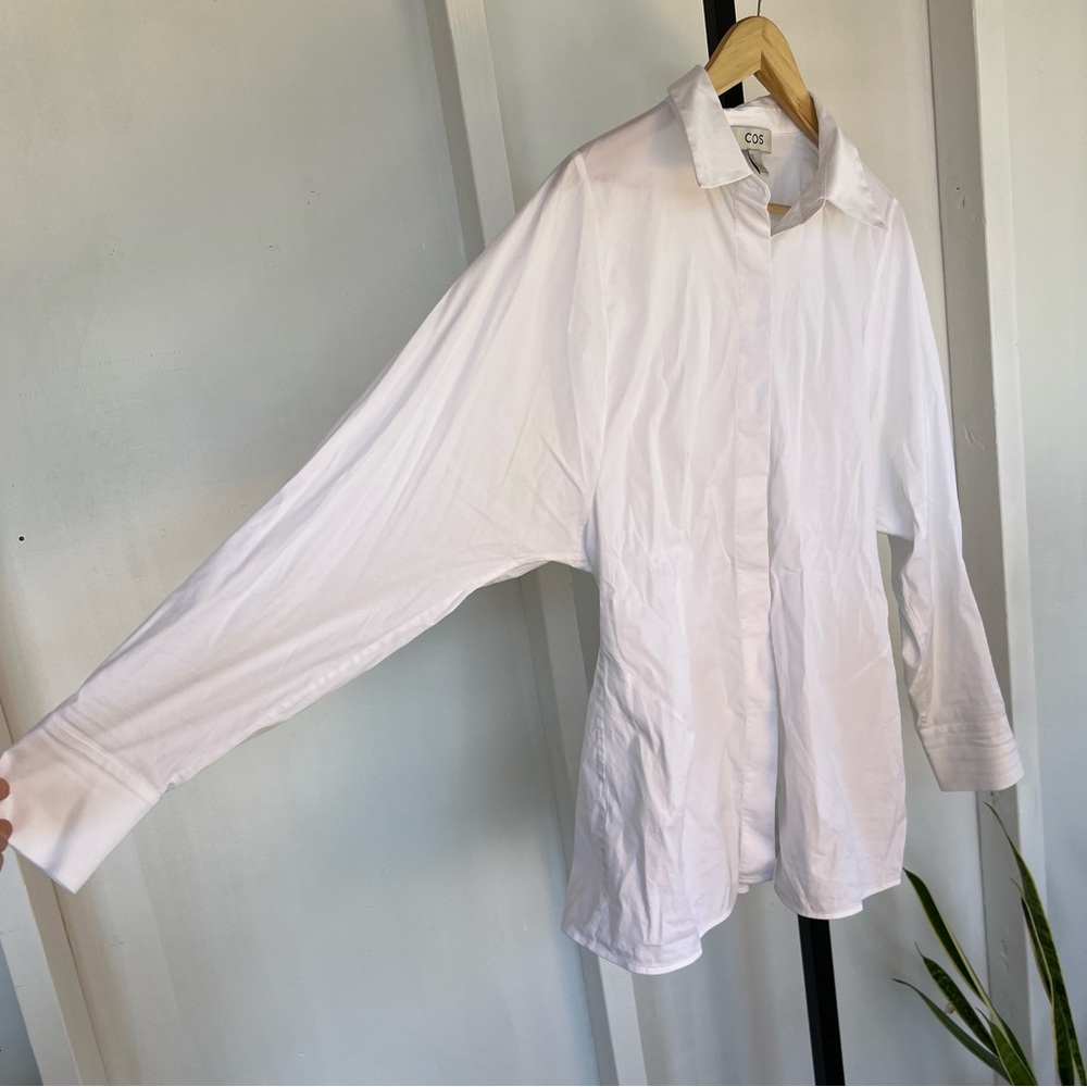 Cos White Button Down Blouse - Medium - image 2